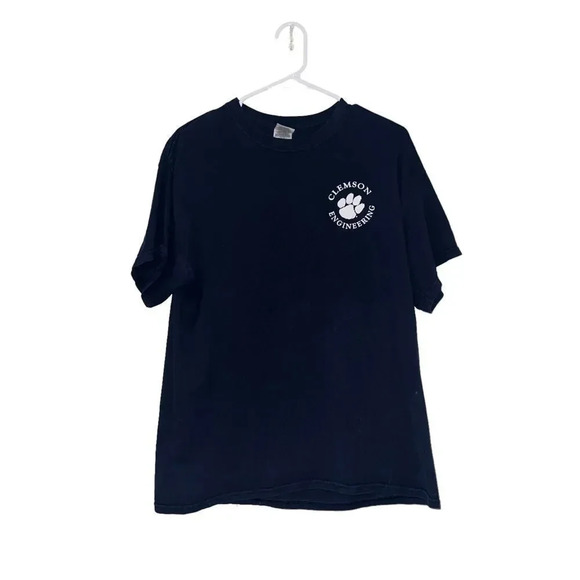 University of Clemson Tigers Engineering Department Navy Blue Short Sleeve Shirt - Picture 1 of 3